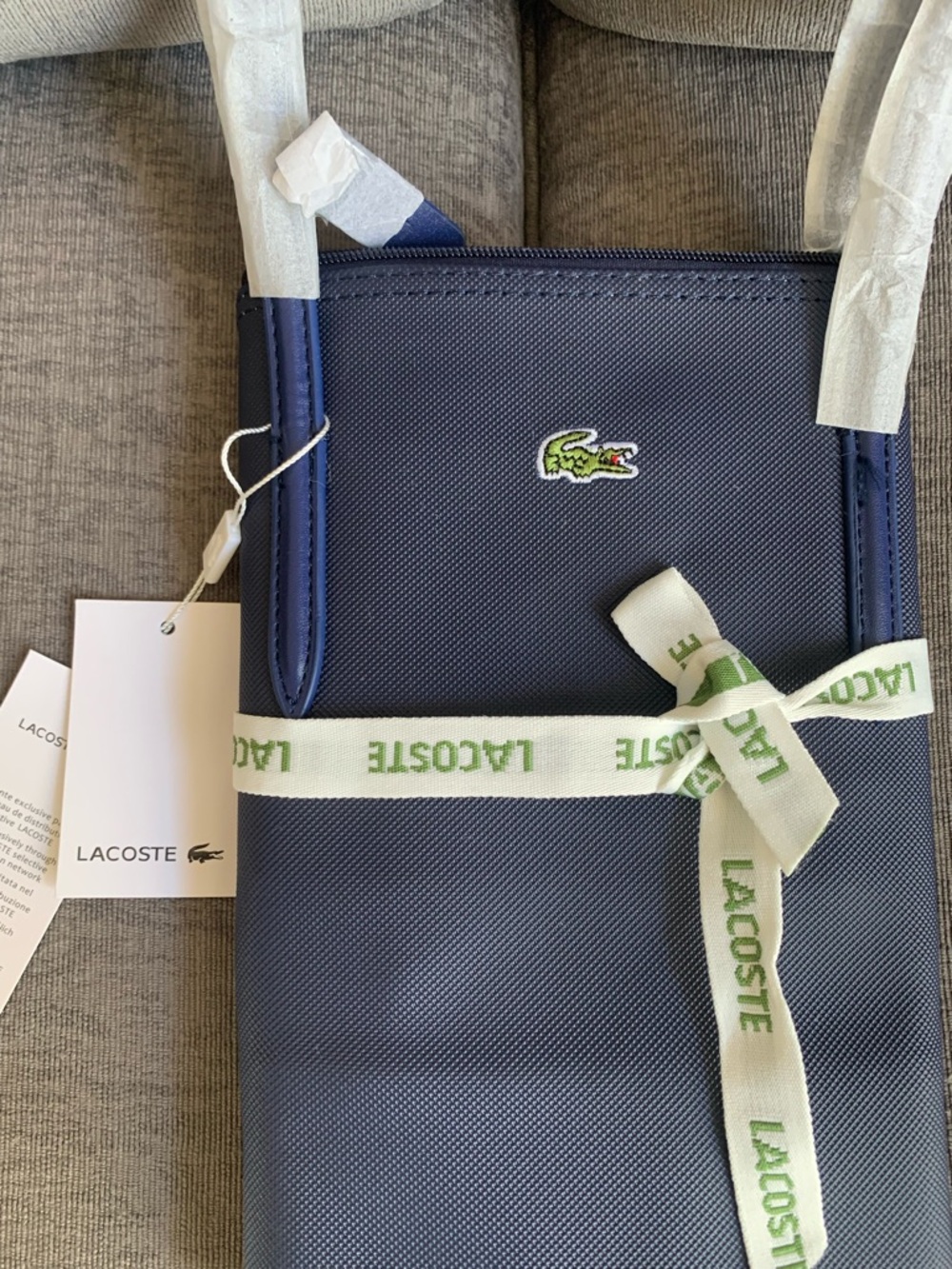 Lacoste L.12.12 Concept Tote handbag Bag purse navy blue NWT - Picture 10 of 10